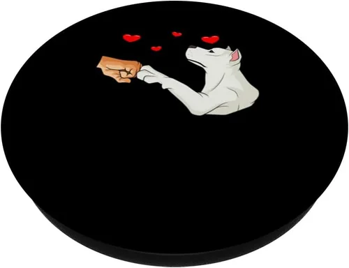 Vista 2 de Human fist dog paw Dogo Argentino PopSockets Swappable PopGrip