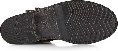 Vista 6 de Frye Veronica Botines para mujer hechos de cuero cepillado de grano completo con herrajes de metal antiguo e impermeables, construcción de ribete