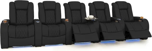 Vista 25 de Seatcraft Asientos de cine en casa Virtuoso LT Tawny Single reclinable Leonado