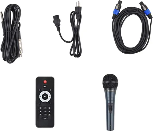 Vista 5 de RECK DC 12 portátil de 12 pulgadas 1000 vatios de 2 vías alimentados Dj/PA sistema de altavoces conjunto combinado con Bluetooth/USB/lector