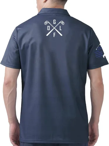 Vista 4 de PAGYMO Golf Shirts for Men Funny Golf Polos for Men Tropical Golf Shirts for Men Golf Gift