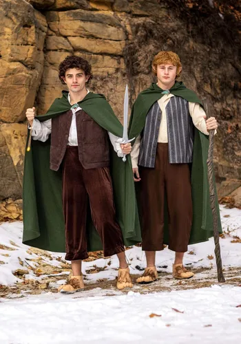Vista 4 de Disfraz de Señor de los Anillos Samwise para adulto, auténtico disfraz de Samwise Halloween y traje de cosplay