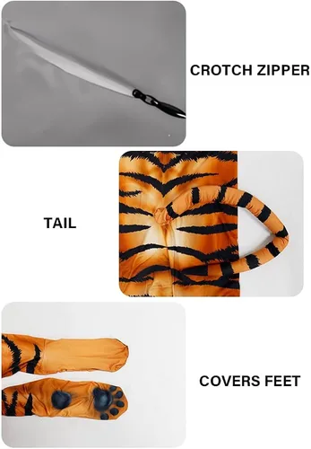 Vista 5 de Bemeiren Zentai - Body para hombre con estampado de animales, disfraz de elastano