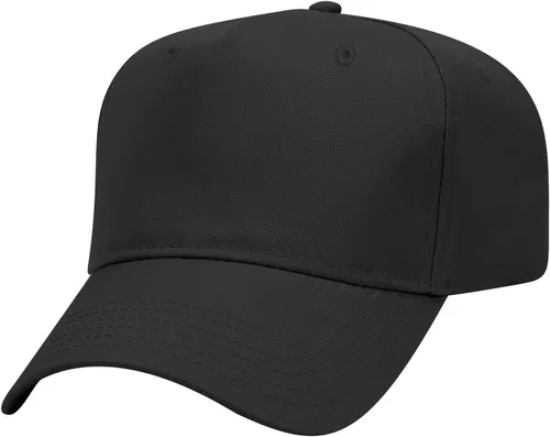 Vista 47 de OTTO Gorra de béisbol de perfil medio con 5 paneles OTTO 31-069 Negro y natural.
