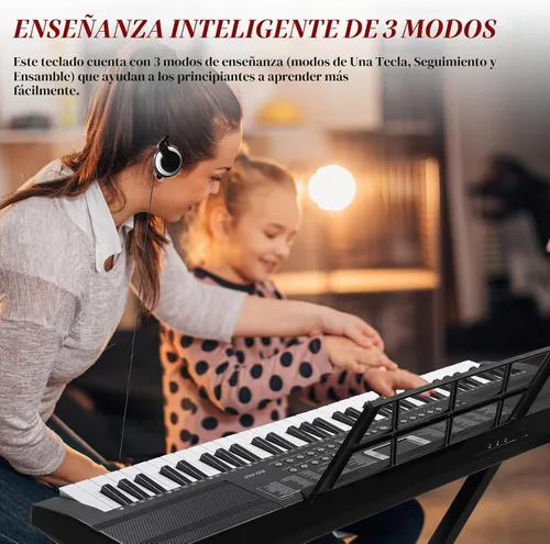 Vista 3 de Ktaxon Teclado eléctrico de 61 teclas Juego de piano eléctrico