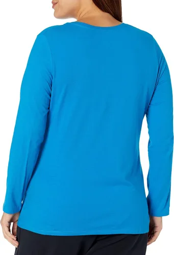 Vista 2 de JUST My Size Just My Size - Camiseta de manga larga con cuello en V para mujer