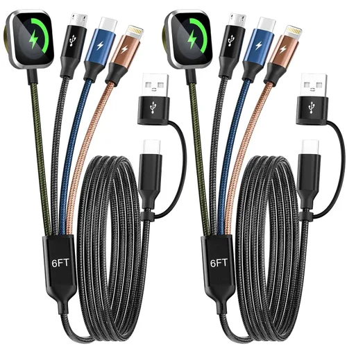 Vista 18 de Cruise Essentials 2026, doble tipo C 4 en 2 cable de carga múltiple para iPhone Watch Charger/iPhone 17/IP, cargador iWatch, artículos esenciales