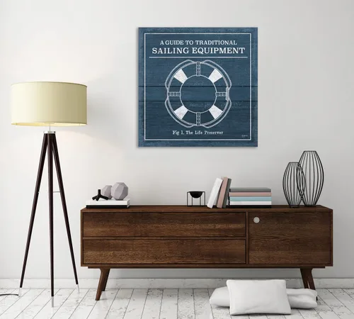 Vista 5 de Jaxson Rea "Vintage Sailing Knots X Gallery Wrapped Canvas by Mary Urban, 12" x 12