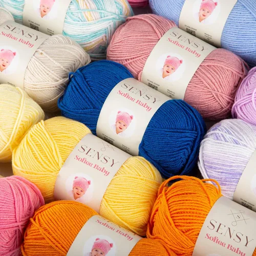 Vista 9 de Sensy Softee Hilo para Bebé, 3.5 oz, 275 yardas, Gauge 3 Light (Almendra)