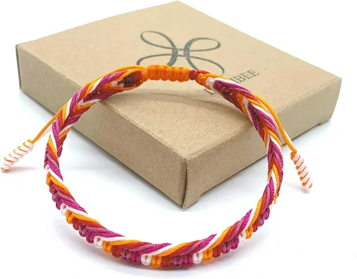 Vista 9 de LAMIBEE Pulsera tibetana con diseño de pansexualidad bisexual LGBT Proud Love Brazaletes de cuerda de amuleto y bohemio para mujeres y hombres