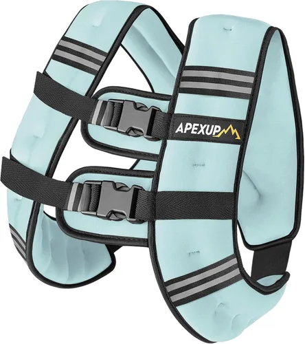 Vista 41 de APEXUP - Chaleco con peso de 5, 10, 15, 20, 25 y 30 libras para hombre y mujer, con rayas reflectantes, equipo para entrenamiento de fuerza y correr