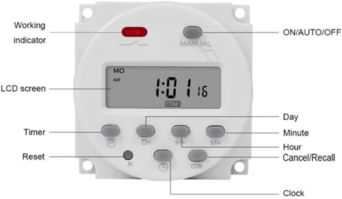 Vista 9 de Temporizadores Programable Digital Displayed Temporizador Interruptor para Controlador Electrónico (5V DC)