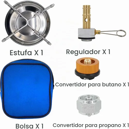 Vista 6 de Propano/butano multicombustible/ISO-butano 3 en 1 pequeña estufa que acampa para cocinar al aire libre