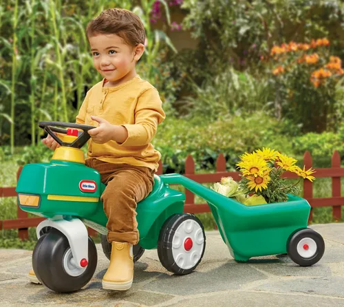 Vista 6 de Little Tikes Tractor y carrito, correpasillos, para niños y niñas de 1 a 5 años