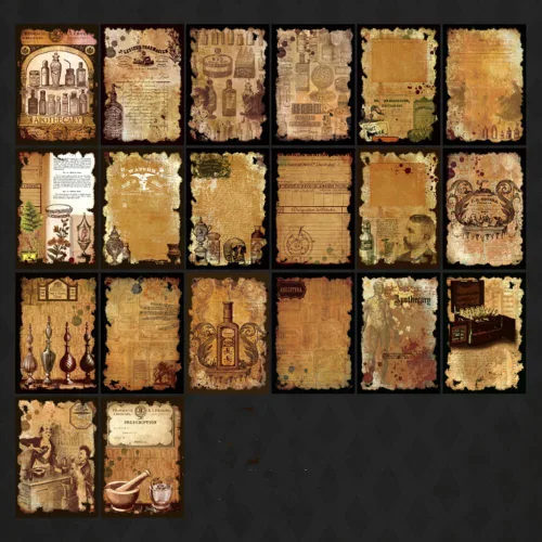 Vista 3 de Kit de papel para álbumes de recortes, collage de criaturas mecánicas, agenda, planificador, materiales para adultos, suministros de decoración
