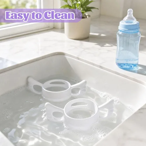 Vista 4 de 3 asas de biberón para Boon Nursh - Soporte de silicona para botellas, mango de botella de fácil agarre con instalación rápida para sujeción