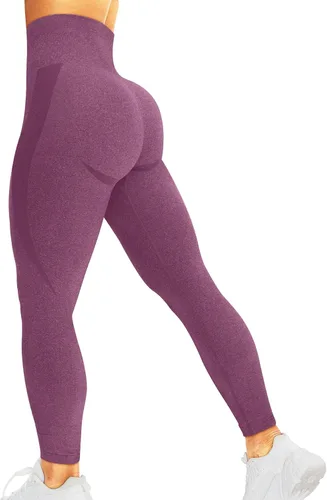 Vista 136 de HIGORUN - Leggings sin costuras para mujer, moldeadores, con diseño gráfico de sonrisas, de cintura alta, para el gimnasio, yoga o hacer ejercicio