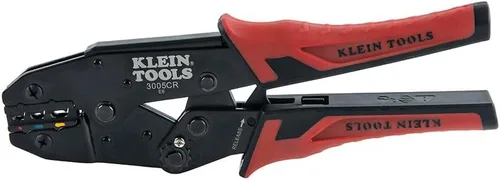 Vista 6 de Klein Tools 80013 Pelacables / Crimpadora de trinquete, kit de herramientas de crimpado eléctrico con pelacables automático y crimpadora