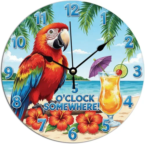 Vista 19 de ArogGeld Reloj de pared de Halloween para dormitorio, cuervo negro, vintage