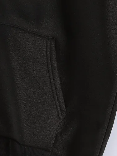 Vista 4 de Floerns Sudadera térmica con capucha y bolsillos para hombre con estampado gráfico causal y cremallera