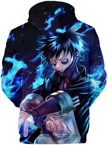 Vista 2 de CHLOBLOM Sudadera con capucha de anime para Halloween y cosplay