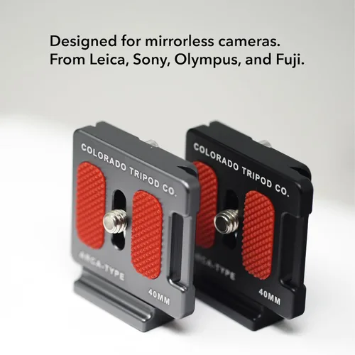 Vista 3 de Breakthrough Photography Placa universal de liberación rápida Arca Swiss de 1.575 in para cabeza de bola de trípode con tornillo de acero inoxidable