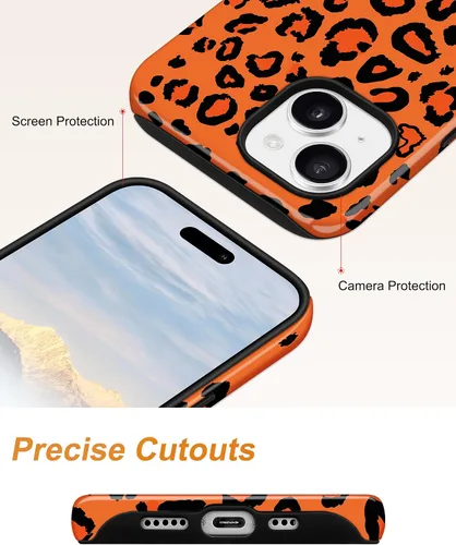 Vista 154 de Jusy Funda compatible con MagSafe con estampado de caparazón de tortuga marrón para iPhone 7/8/SE, cubierta protectora de TPU suave magnética