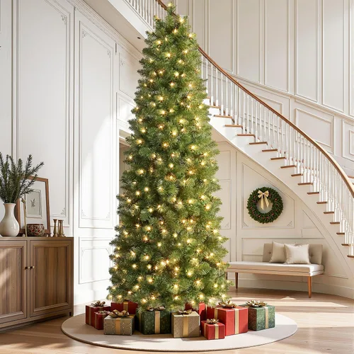 Vista 10 de SHareconn - Árbol de Navidad artificial preiluminado de 4 pies y luces