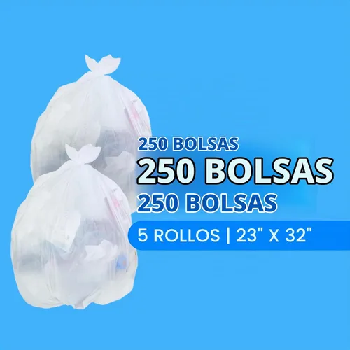Vista 2 de Reli. Bolsas de basura de 13 galones 250 bolsas Transparentes Forros de cocina altos