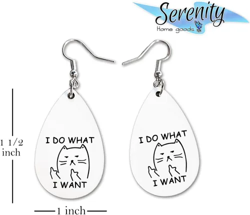 Vista 6 de Van Gogh - Juego de aretes colgantes divertidos Lindos aretes de joyería para niñas y mujeres Impresión de doble cara Regalo de cumpleaños