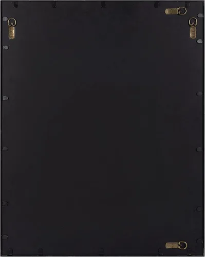 Vista 7 de Kate and Laurel Ardithe - Espejo rectangular decorativo geométrico; 24 x 30; negro; espejo rectangular moderno con incrustaciones de vidrio