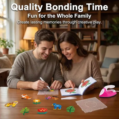 Vista 6 de Sukh 5400+ Piezas Cuentas Fusibles - Kit de Cuentas Fusibles Melty a Granel Cuentas de Hierro para Manualidades de Niños, Ideal para Niños y Niñas