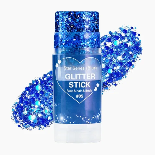 Vista 19 de Go Ho Patriotic Body Glitter Stick, accesorios del 4 de julio, rojo, blanco