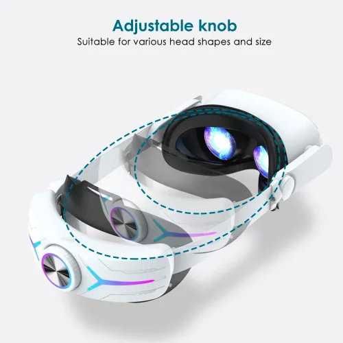 Vista 4 de Surge Headset with Battery Pack for VR, Compatible with Quest and Quest 2, Lightweight and Portable, Extends Playtime for 8 Hours (Black)