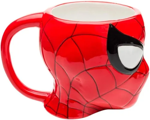 Vista 3 de Zak Designs MRTI-8511 Marvel Comics Spiderman - Taza de cerámica esculpida, multicolor
