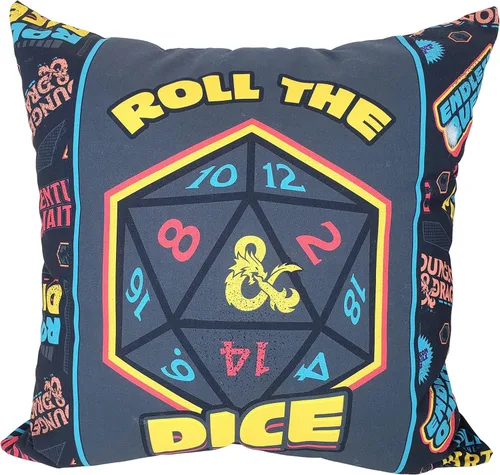Vista 2 de Northwest Almohada Dungeons & Dragons, 18 x 18 pulgadas, Roll The Dice