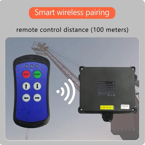Vista 4 de A400 Control remoto industrial Inalámbrico Grúa Polipasto de 4 botones Interruptor de puerta trasera Transmisor y receptor 12V 24V (CA/CC 12-24V)