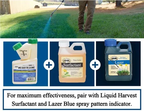 Vista 9 de Liquid Harvest Mesotrione - 8oz - Concentrado de mesotrione (comparado con Tenacity) - Mata malezas pre y post-emergente para césped y césped