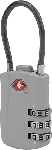Vista 3 de Travelon Cerradura de equipaje TSA, Verde neón, Bloqueo de cable Tsa