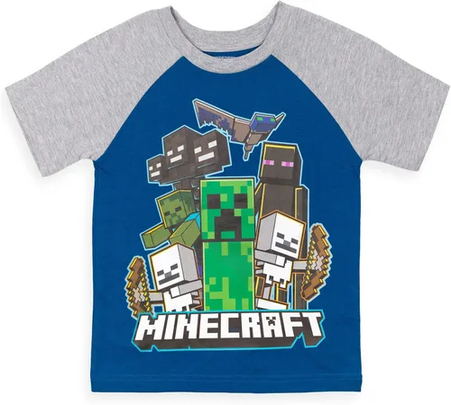 Vista 6 de Minecraft Paquete de 2 camisetas gráficas de manga corta para niños