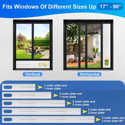 Vista 4 de Kit de ventilación portátil para ventana de aire acondicionado, kit de sellado ajustable para ventana de CA, kit de ventilación de CA para puerta