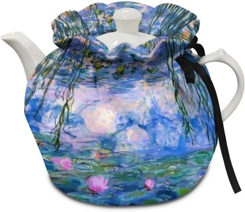 Vista 17 de DISNIMO Funda de tetera aislada a prueba de polvo con diseño floral de colibrí, para mantener el calor, accesorios decorativos, colcha