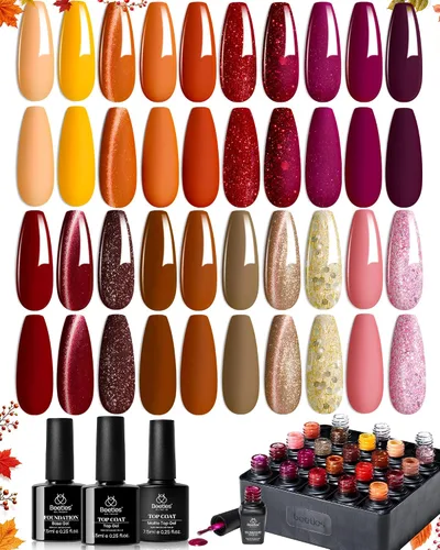 Vista 23 de Beetles - Kit de esmalte de uñas de gel con luz UV, 80 unidades, 55 colores 0 - Encantamiento