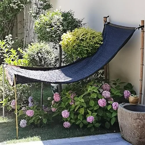 Vista 7 de winemana 40% tela de sombra negra, lona de malla duradera de 3.3 x 6.6 pies con ojales, red resistente para sombra solar de jardín, sombreado
