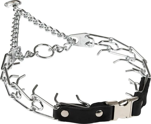 Vista 10 de Herm Sprenger Collar de Entrenamiento para Perros de Liberación Rápida Negro de Acero Inoxidable Collar Sin Tirones Hebilla de Cuero de Liberación