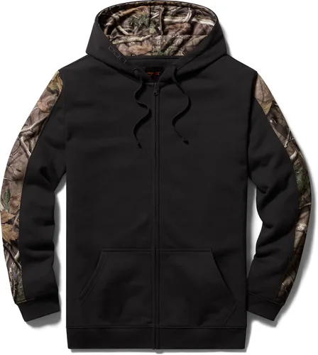 Vista 7 de CQR sudadera táctica de invierno para hombre, con capucha y forro térmico de vellón, de manga larga, sin botones