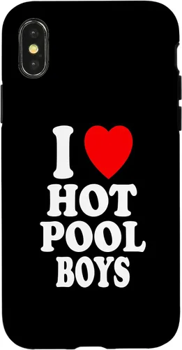 Vista 5 de iPhone 12 mini I Heart (Love) Hot Pool Boys Summer Cleaning MILF Cougar Case