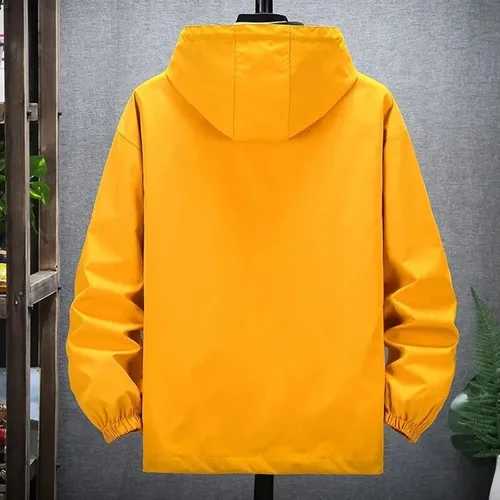 Vista 3 de Ymosrh Chaquetas cortavientos para hombre, abrigos ligeros resistentes al agua para ciclismo, golf, viajes, pesca, exteriores, M-8XL