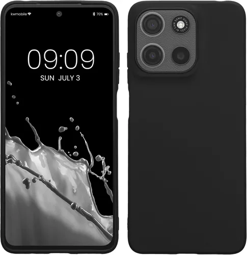 Vista 10 de kwmobile Funda compatible con Motorola Moto G15 / G15 Power/ G17 / G17 Power - Funda protectora de silicona TPU suave y delgada - Naranja afrutado