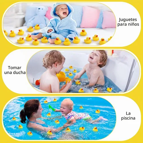 Vista 6 de Vinsot - Mini patos de goma a granel, juguetes de baño chirriantes
